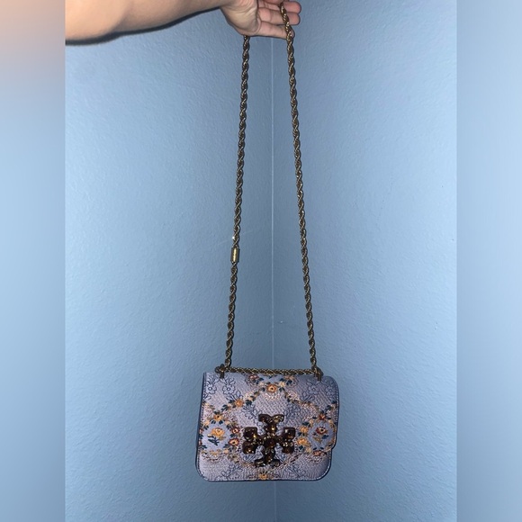 ✨Tory Burch Eleanor brocade suede embellished shoulder bag crossbody - Picture 5 of 17